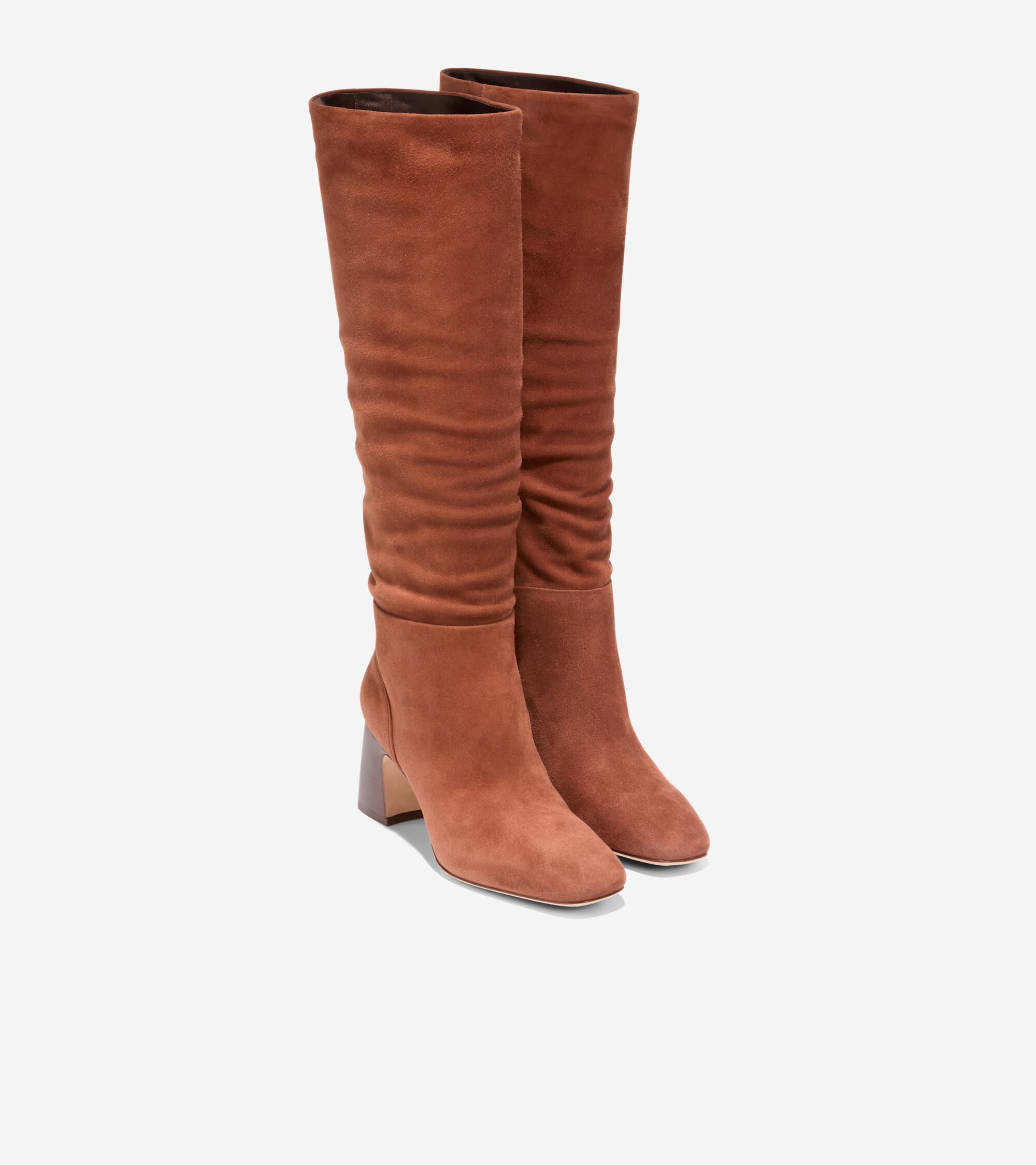 Women s Gabriella Tall Slouch Boots in Medium Brown Cole Haan